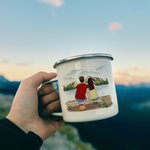 Personalizzato Adventure Is Out There Let's Find It 11oz Famiglia smalto Mug Coppia con bambino per il campeggio Picnic Ufficio Casa uso regalo di com
