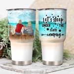 Vaso personalizado Let Us Sleep Under The Stars Camping Family 30oz Regalo de aniversario Regalo de cumpleaños para la familia Pareja