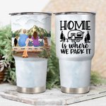Personalisierte Home Is Where We Park It 30oz Becher für heiße und kalte Getränk Jahrestag Geschenk Geburtstag Geschenk für Familie Paar
