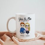 Personalized You And Me We Got This White and Colour Inside Ceramic Mug Valentine's Day Birthday Gift for Couple Girlfriend