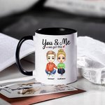 Personalized You And Me We Got This White and Colour Inside Ceramic Mug Valentine's Day Birthday Gift for Couple Girlfriend