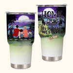 Gepersonaliseerde Home Is Where We Park It Familie en huisdier kamperen 's nachts 30oz Tumbler Verjaardagscadeau Verjaardagscadeau voor familie echtpa