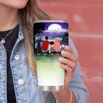Gepersonaliseerde Home Is Where We Park It Familie en huisdier kamperen 's nachts 30oz Tumbler Verjaardagscadeau Verjaardagscadeau voor familie echtpa
