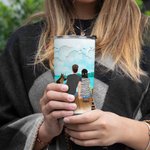 Citations personnalisées Camping Parteners Family Dog Beach Sea 20oz Tumbler Vacation Daily Use