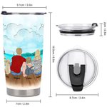 Gepersonaliseerde Go Camping Family Together Honden Huisdieren Kinderen 20oz Tumbler Vakantie voor Warme en Koude Dranken