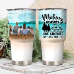 Personlig Making Memories Familj med husdjur Camping 30oz Tumbler Jubileumspresent Födelsedagspresent för familjepar