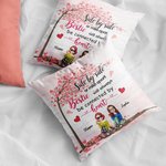 Personalizado Side By Side Or Miles Apart Bestie Will Always Be Connected By Heart Throw Pillow Cover Ideas de regalos para mujeres para la sala de es