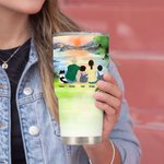 Personalised Family and Pets Camping Together 30oz Tumbler for Hot and Cold Drinks Anniversary Gift Birthday Gift