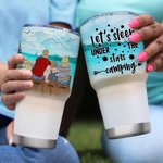 Vaso personalizado Let Us Sleep Under The Stars Camping Family 30oz Regalo de aniversario Regalo de cumpleaños para la familia Pareja