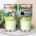Personalised Family and Pets Camping Together 30oz Tumbler for Hot and Cold Drinks Anniversary Gift Birthday Gift