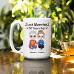 Personalized Just Married Many Years Ago White and Colour Inside Ceramic Mug Valentine's Day Birthday Couple Gift