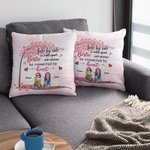Personalizado Side By Side Or Miles Apart Bestie Will Always Be Connected By Heart Throw Pillow Cover Ideas de regalos para mujeres para la sala de es