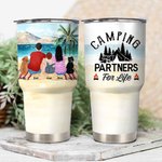 Personlig familj Beach Camping Camping Partners för livet 30oz Tumbler Jubileumspresent Födelsedagspresent för familjepar