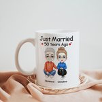 Personalized Just Married Many Years Ago White and Colour Inside Ceramic Mug Valentine's Day Birthday Couple Gift