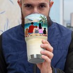 Personlig familj Beach Camping Camping Partners för livet 30oz Tumbler Jubileumspresent Födelsedagspresent för familjepar