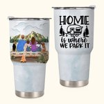 Personalisierte Home Is Where We Park It 30oz Becher für heiße und kalte Getränk Jahrestag Geschenk Geburtstag Geschenk für Familie Paar