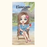 Personalizada Chica en la Playa Toalla de Playa de Secado Rápido y Alta Absorción Regalo de Amistad de Cumpleaños a Juego para Ella