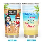 Gepersonaliseerde Niet Zusters van Bloed Maar Zusters van Hart 20oz Tumbler Beste Vriend Cadeau voor Warme en Koude Dranken