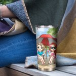 Personalizzato Best Bitches Tolerating Idiots And Keeping Each Other Sane 20oz Tumbler Besties Birthday Christmas Gift per bevande calde e fredde