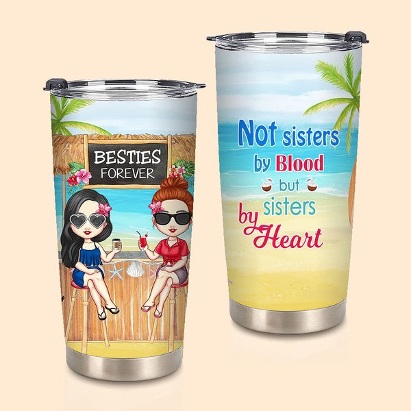 Gepersonaliseerde Niet Zusters van Bloed Maar Zusters van Hart 20oz Tumbler Beste Vriend Cadeau voor Warme en Koude Dranken