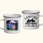 Personlig Camping Partners For Life 11oz Family Camping Emaljmugg för utomhus- och inomhusbruk Julklapp Thanksgiving Present Födelsedagspresent 1