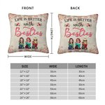 Personalizado Mejor Vida Con Mi Bestie Jardín Tiempo Libre Almohada Funda Bestie Regalo Decoración Dormitorio