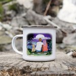 Spersonalizowany kubek emaliowany Making Memories One Campsite At A Time Family Camping Mug for Outdoor Hiking Backpacking Travel Valentine's Day Gift Birthday Gift