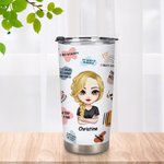 Personalized Daily Affirmation Words I Love All Parts Of Me 20oz Tumbler Back to School Gift Birthday Gift Daily Use
