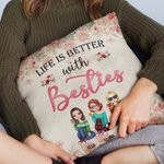 Personalizado Mejor Vida Con Mi Bestie Jardín Tiempo Libre Almohada Funda Bestie Regalo Decoración Dormitorio