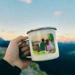 Personlig Making Memories One Campsite At A Time Family Emaljmugg 11oz för te Kaffe Varm choklad Bärbar Lättviktare