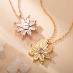 Personalised Daisy Flower Birthstone Inspirational Necklace Encouragement Jewellery Birthday Mother's Day Valentine's Day Gift for Her