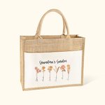 Personalized Birth Flower Tote Bag Birthday Gift Mother's Day Gift for Mother Grandma