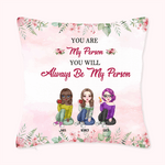 Personalizado You're My Person You'll Always Be My Person Bestie Party Funda Almohada Regalo para Mejor Amigo Decoración Sofá