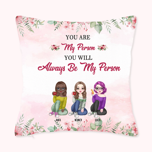 Personalizado You're My Person You'll Always Be My Person Bestie Party Funda Almohada Regalo para Mejor Amigo Decoración Sofá
