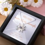 Personalised Daisy Flower Birthstone Inspirational Necklace Encouragement Jewellery Birthday Mother's Day Valentine's Day Gift for Her