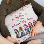 Personalizado You're My Person You'll Always Be My Person Bestie Party Funda Almohada Regalo para Mejor Amigo Decoración Sofá