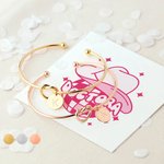 Personalized Disco Style Tie The Knot Bracelet Engraved with Initial Bridal Party Gift Bridesmaid Gift for Wedding with Card