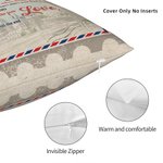 Couvre oreiller personnalisé To My Besties I Love You Travel Stamp Cadeau pour Meilleur(e) Ami(e) Décoration d'intérieur