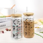 Coupe en verre personnalisée avec nom pour lecteur, bibliothécaire, amoureux des livres.