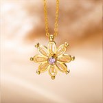 Personalised Daisy Flower Birthstone Inspirational Necklace Encouragement Jewellery Birthday Mother's Day Valentine's Day Gift for Her