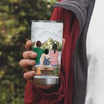 Gepersonaliseerde Family Life Is Better Around The Campfire 20oz Tumbler Holiday voor warme en koude dranken