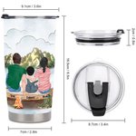 Gepersonaliseerde Family Life Is Better Around The Campfire 20oz Tumbler Holiday voor warme en koude dranken