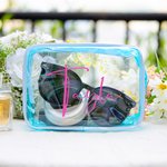 Personalizada transparente de PVC bolsa de maquillaje con cremallera para la despedida de soltera despedida de soltera propuesta de boda Favor de Rega