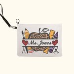 Estuche de Maquillaje Personalizado para Profesores Estuche Portátil de Leopardo para Lápices Agradecimiento a Profesores Regalo de Fin de Curso Regal