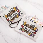 Estuche de Maquillaje Personalizado para Profesores Estuche Portátil de Leopardo para Lápices Agradecimiento a Profesores Regalo de Fin de Curso Regal