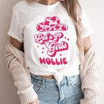 Personalized Disco Style T-Shirt with Name for Bridesmaid Bride Bachelorette Bridal Party Gift