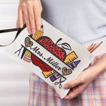 Estuche de Maquillaje Personalizado para Profesores Estuche Portátil de Leopardo para Lápices Agradecimiento a Profesores Regalo de Fin de Curso Regal