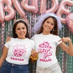 Personalized Disco Style T-Shirt with Name for Bridesmaid Bride Bachelorette Bridal Party Gift