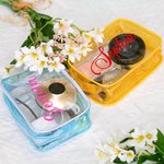 Personalizada transparente de PVC bolsa de maquillaje con cremallera para la despedida de soltera despedida de soltera propuesta de boda Favor de Rega