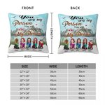 Personalised You Are My Person Bestie Drinking Life Enjoying Natural Scenery Throw Pillow Cover Bestie Gift Idea Home Decoration
